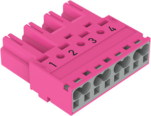 Stecker 4-polig Kod. B pink