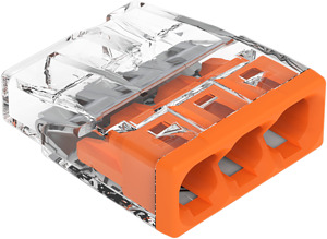 Verbindungsdosenklemme 3x0,5-2,5qmm Serie 2273 24A 450V orange