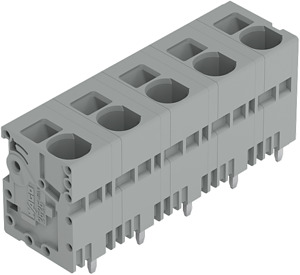 Leiterplattenklemme 6mm² Rastermaß 12,5mm grau