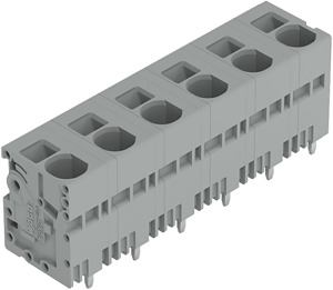Leiterplattenklemme 6mm² Rastermaß 12,5mm grau