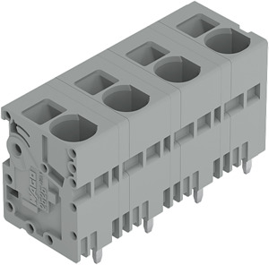 Leiterplattenklemme 6mm² Rastermaß 12,5mm grau