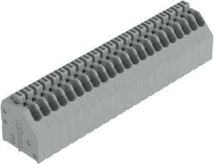 Leiterplattenklemme 0,5mm² Drücker grau