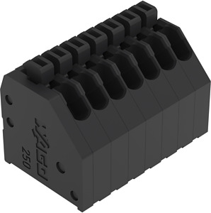 THR-Leiterplattenklemme 0,5mm² Drücker schwarz