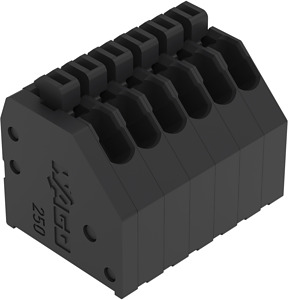 THR-Leiterplattenklemme 0,5mm² Drücker schwarz