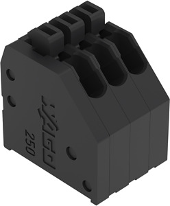 THR-Leiterplattenklemme 0,5mm² Drücker schwarz
