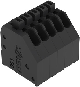 THR-Leiterplattenklemme 0,5mm² Drücker schwarz