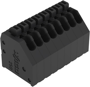 THR-Leiterplattenklemme 0,5mm² Drücker schwarz