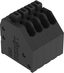THR-Leiterplattenklemme 0,5mm² Drücker schwarz