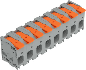 Leiterplattenklemme 16mm² Hebel grau