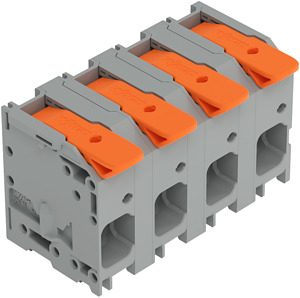 Leiterplattenklemme 16mm² Hebel grau