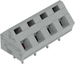 Leiterplattenklemme 2,5mm² Rastermaß 7,5/7,62mm grau