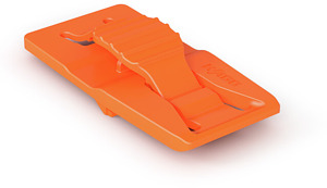 Mittenverriegelung für Federleisten für gerade Polzahlen orange