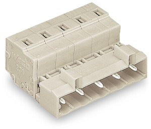 1-Leiter-Stiftleiste CAGE CLAMP® 2,5mm² lichtgrau