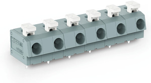 Leiterplattenklemme 2,5mm² Drücker grau