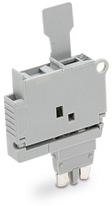 Sicherungsstecker mit Lasche für G- Sicherungseinsatz 5x20mm grau