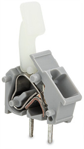 Leiterplattenklemme 2,5mm² Fingerdrücker dunkelgrau
