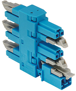 5-fach-Verteiler 2-polig Kodierung I blau
