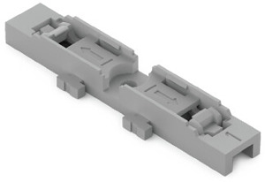 Befestigungsadapter 1-fach für Durchgangsverbinder mit Hebel grau