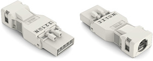 Stecker 5-polig m. Zugentlast.geh. 6,5-10,5mm weiss