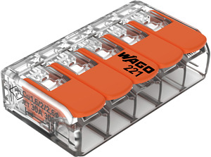 Verbindungsklemme 6qmm COMPACT 5-Leiter-Klemme transp.