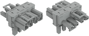 T-Verteiler 4-polig Kod. B grau