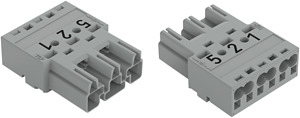 Stecker 3-polig Kod. B grau