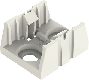 Montageplatte 3-polig für h-Verteiler weiss