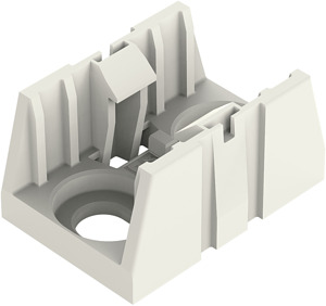 Montageplatte 2-polig für h-Verteiler weiss