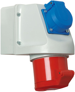 Mini Kombination 5x32A unverdraht. CEEtyp 400V 6h rt 16a u. 32A Zuleit