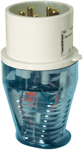 Prüfstecker f. Drehfeldrichtung CEETyp 63A 400V 6h rt 5pol. IP44