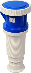 Kupplung Trompetenverschraubung 63A CEEtyp 230V 3p 6h bl IP67