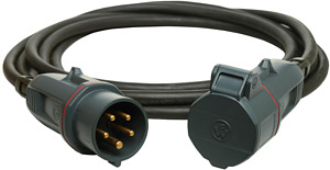 CEE NEO-Leitung Stecker und Kupplung 32A 5P 400V 6h IP54 10m lang