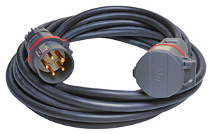 CEE NEO-Leitung PH-Stecker und Kupplung 32A 5P 400V 6h IP54 50m lang