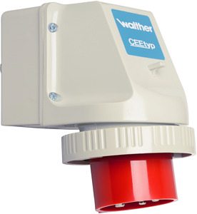 CEE-Wandgerätestecker 5x32A 400V 6h IP67 Innenbefestigung