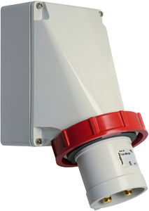 Wandgerätestecker aussen 63A CEEtyp 110V 50/60HZ 4h ge 4p IP67