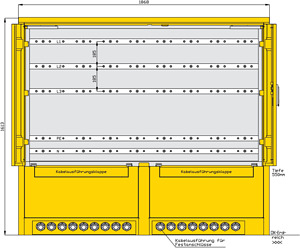 Modulverteiler der Baubreite 1868mm in Modulbauweise mit 1700mm Module