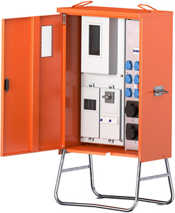 Anschlussverteilerschrank 44kVA mit Zählerplatz, RCD Typ B und RCD Typ