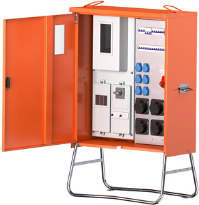 Anschlussverteilerschrank 55kVA mit Zählerplatz, 2 RCDs Typ B, 13 LS,