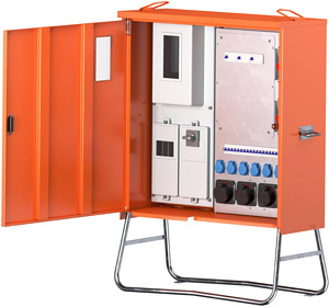 Anschlussverteilerschrank bis 69kVA mit Zählerplatz, 3 RCDs Typ B, 10